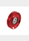 मिश्र धातु सामग्री जिम उपकरण पल्ली 4.5 इंच लाल डिजाइन स्वास्थ्य उपकरण रोलर्स