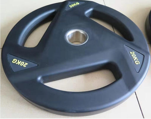 उच्च प्रभाव प्रतिरोध शक्ति प्रशिक्षण प्लेटें रबर सभी वाणिज्यिक क्लब फिटनेस केंद्रों के लिए भारी शुल्क वजन प्लेटें