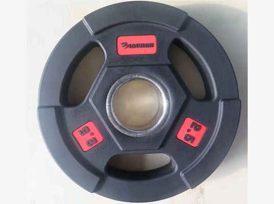 Unit Weight 2.5lb to 20kgs Weight Training Plates Durable Iron Rubber Handle Material Ideal for Gym Strength Training Equipment (मजबूती प्रशिक्षण उपकरण के लिए आदर्श)